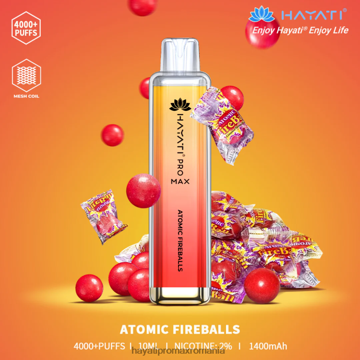 Hayati Pro Max de unică folosință minge de foc atomic RNR0R89 - Hayati Vape Romania