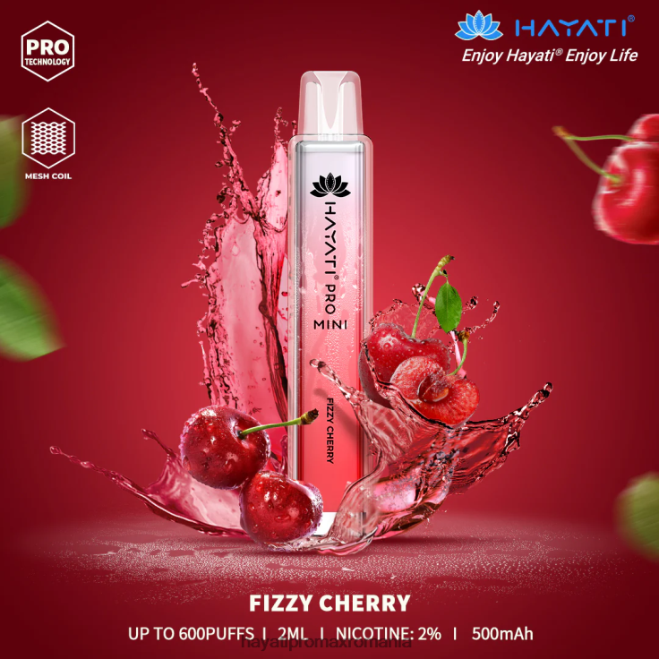 Hayati Pro Mini de unică folosință cireș gazos RNR0R9 - Hayati Vape Romania