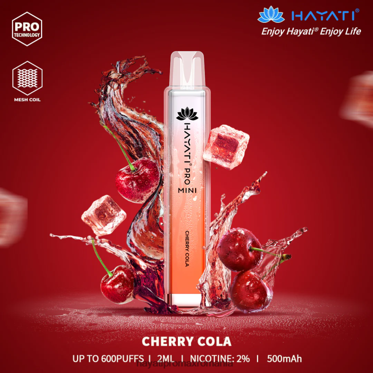 Hayati Pro Mini de unică folosință cola cu cireșe RNR0R7 - Hayati Pro Max Romania