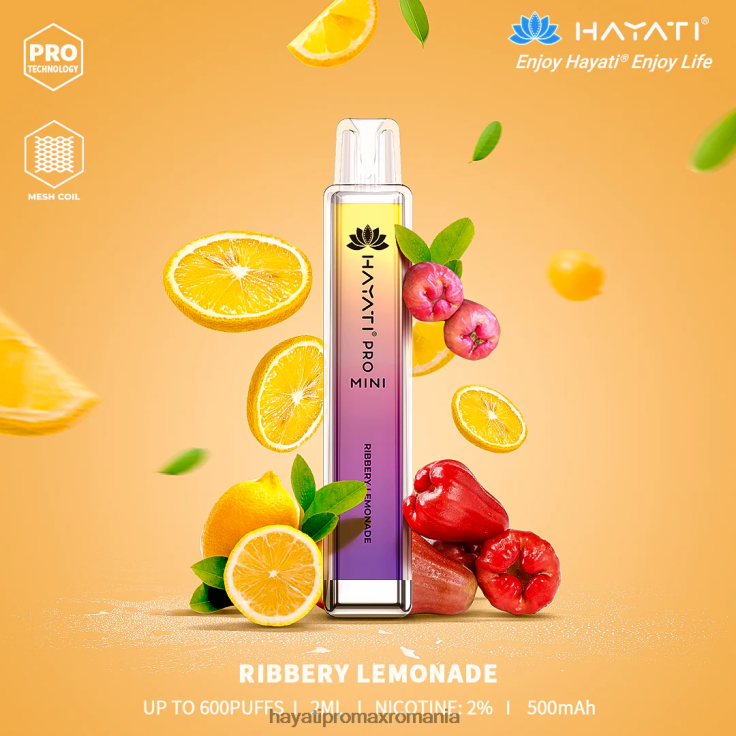 Hayati Pro Mini de unică folosință limonadă de coastă RNR0R20 - Hayati Vape Flavours
