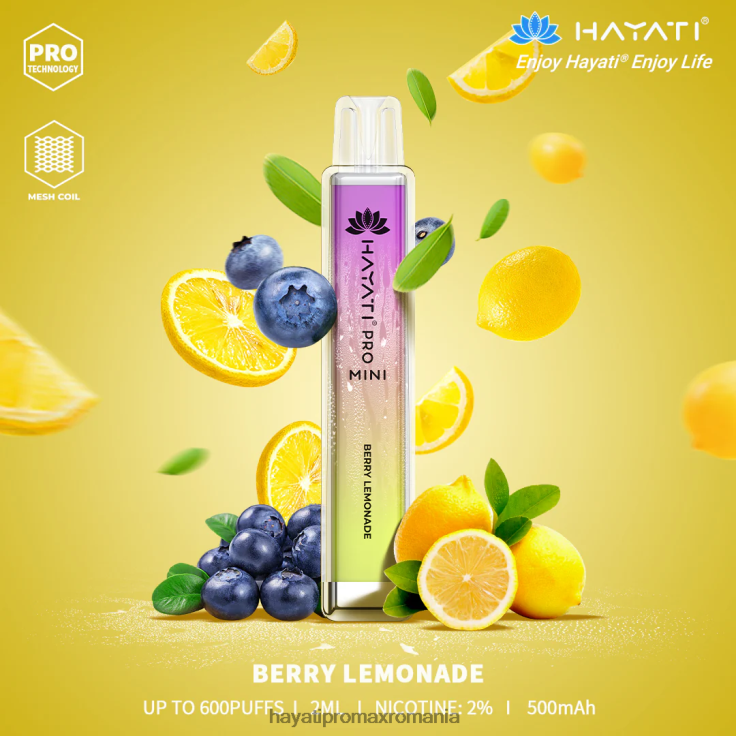 Hayati Pro Mini de unică folosință limonada cu fructe de padure RNR0R2 - Hayati Flavour Vapes