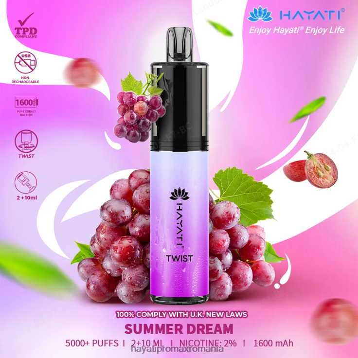 Hayati Twist de unică folosință vis de vară RNR0R87 - Hayati Pro Max Romania