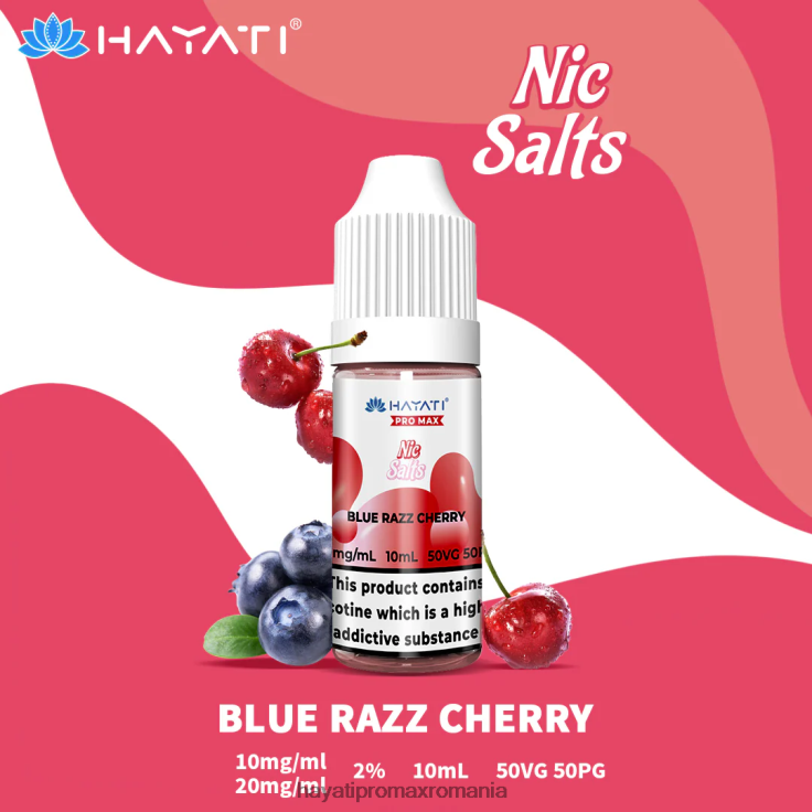 Hayati Pro Max săruri nic cireș albastru razz RNR0R231 - Hayati Flavour List
