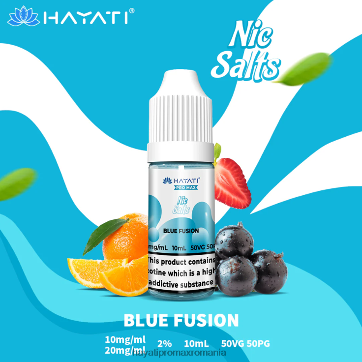 Hayati Pro Max săruri nic fuziune albastră RNR0R229 - Hayati Vape Romania