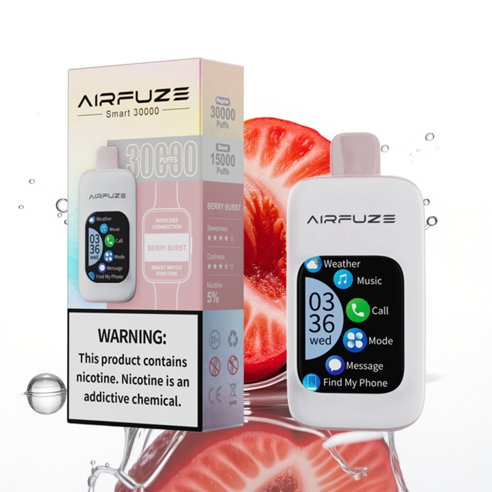 AirFuze Smart 30000 Puffs Disposable Pod 50x25x104.9mm Tip-C Explozie de fructe de pădure