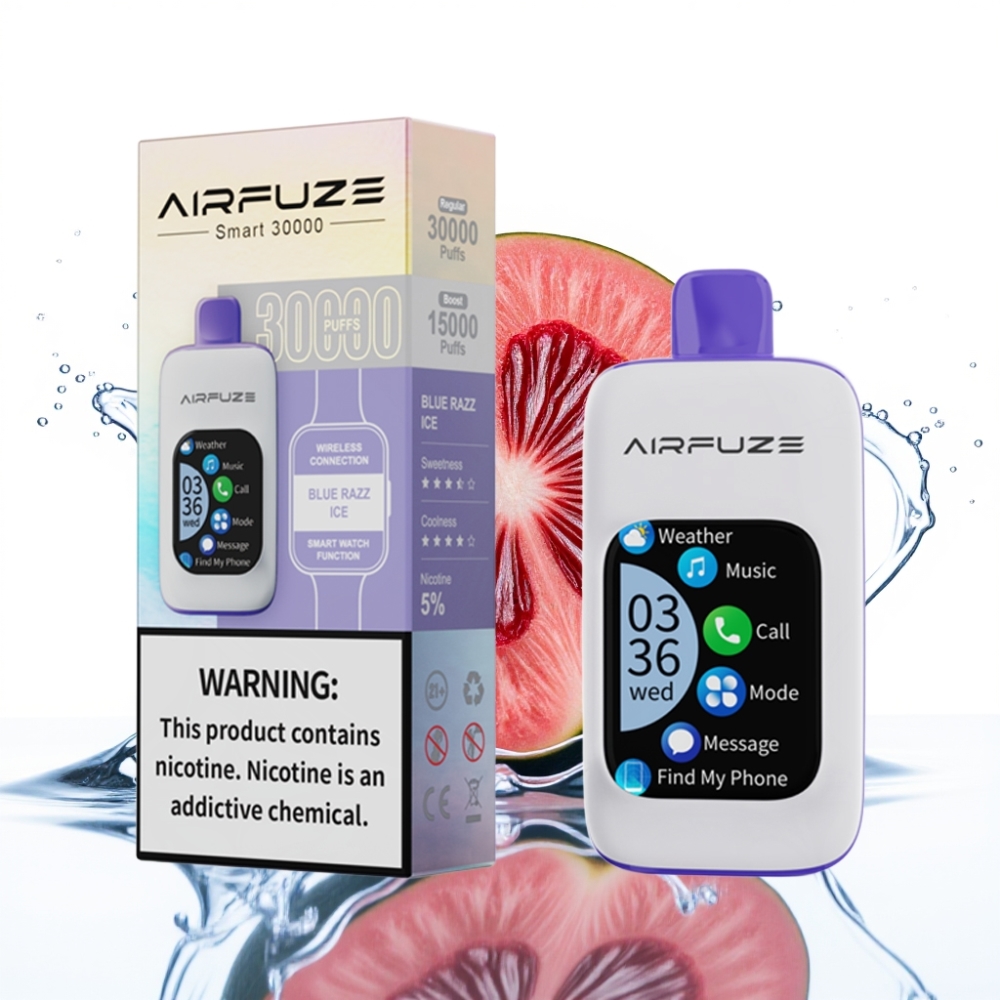 AirFuze Smart 30000 Puffs Disposable Pod 5% Nicotina 900mAh Afinează Gheață Albastră