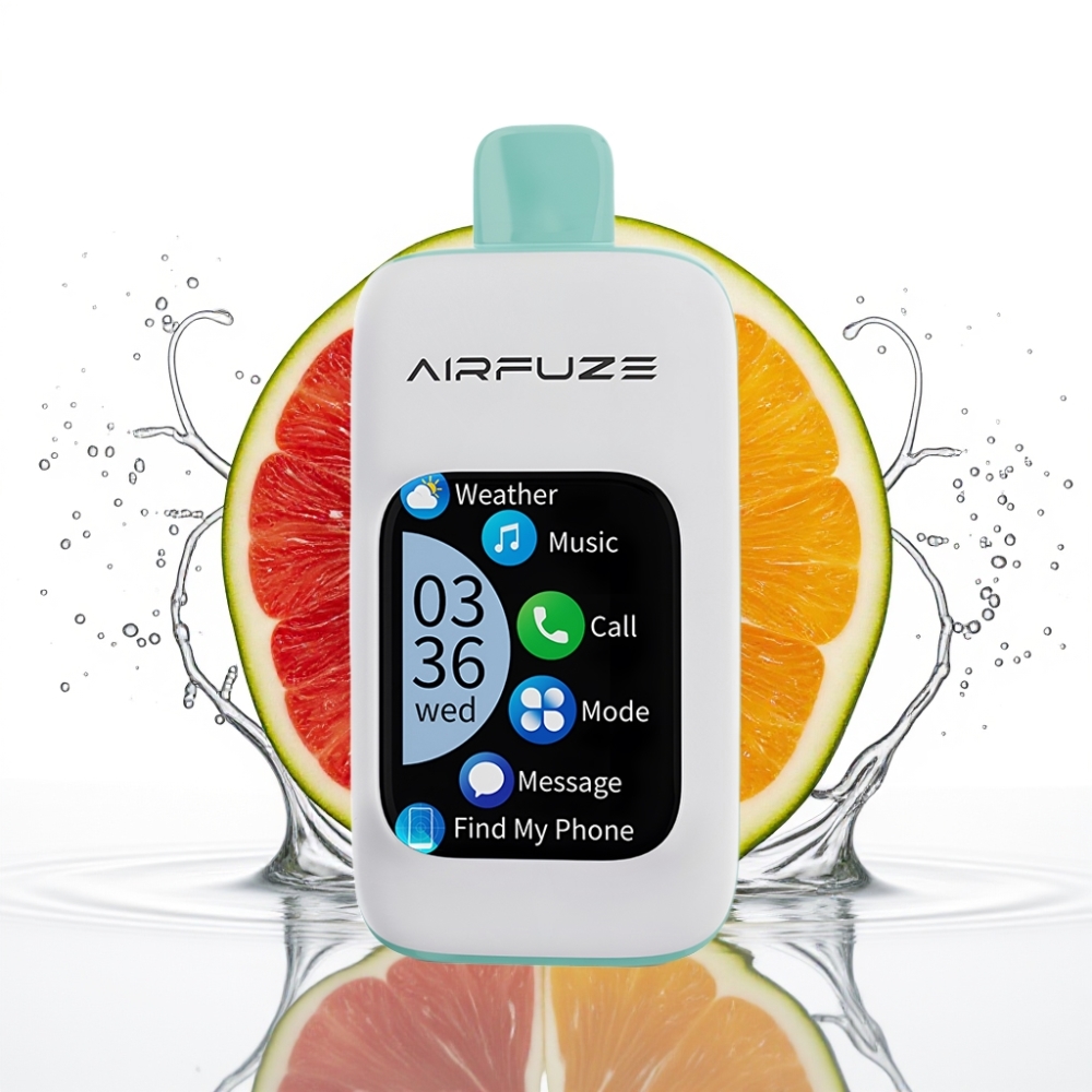 AirFuze Smart 30000 Puffs Disposable Pod Afișaj Tactil 2.01" TFT Port Type-C Aromă Burst de Fructe Curcubeu