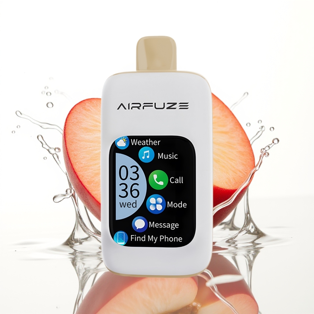 AirFuze Smart 30000 Pufuri Dispozabil Afișaj Tactil 2.01" și Port Type-C Aroma Piersică Zemoasă