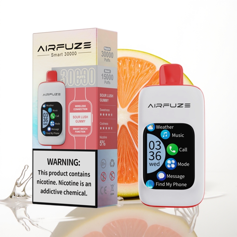 AirFuze Smart 30000 Pufuri Dispozabil Ecran Tactil 2.01\" TFT Port Type-C Aroma Guma Acrisoara Zemoasa