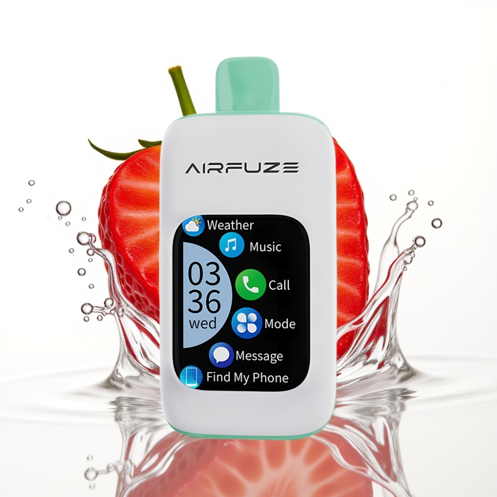 AirFuze Smart 30000 Pufuri Dispozabil cu Afișaj Tactil și Aroma Căpșuni de Vară