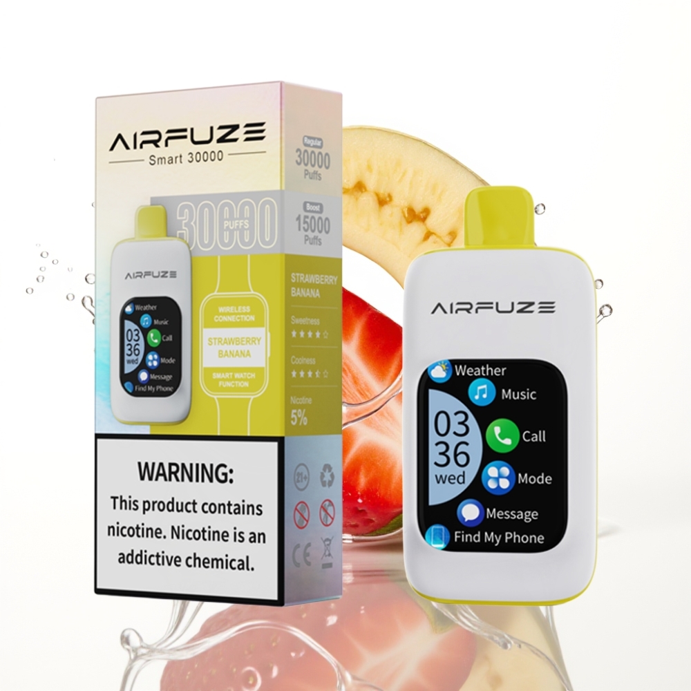 AirFuze Smart 30000 Pufuri Dispozabil cu Ecran Tactil și Aroma Căpșuni Banane