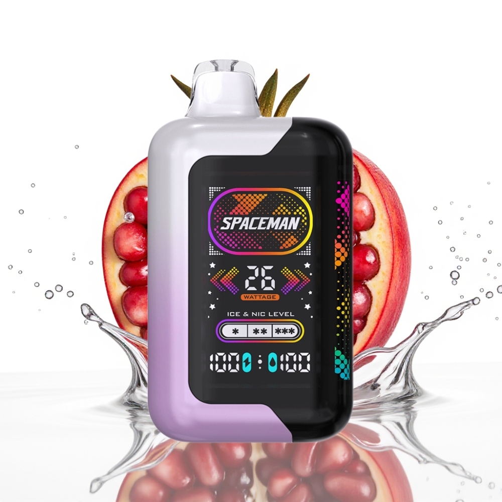 Spaceman SP40000 Zero Nicotine Disposable Cireșă Rodie 20ml 40000 Pufări Ecran 2.28" Baterie 1000mAh