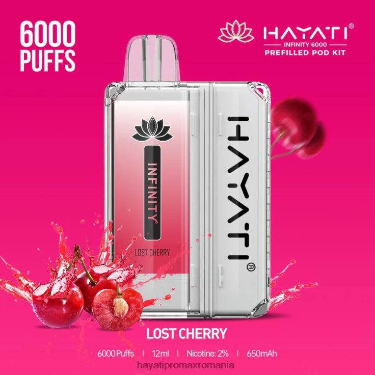 Hayati Infinity 6000 de truse de pod cireș pierdut RNR0R154 - Hayati Vapes Wholesale