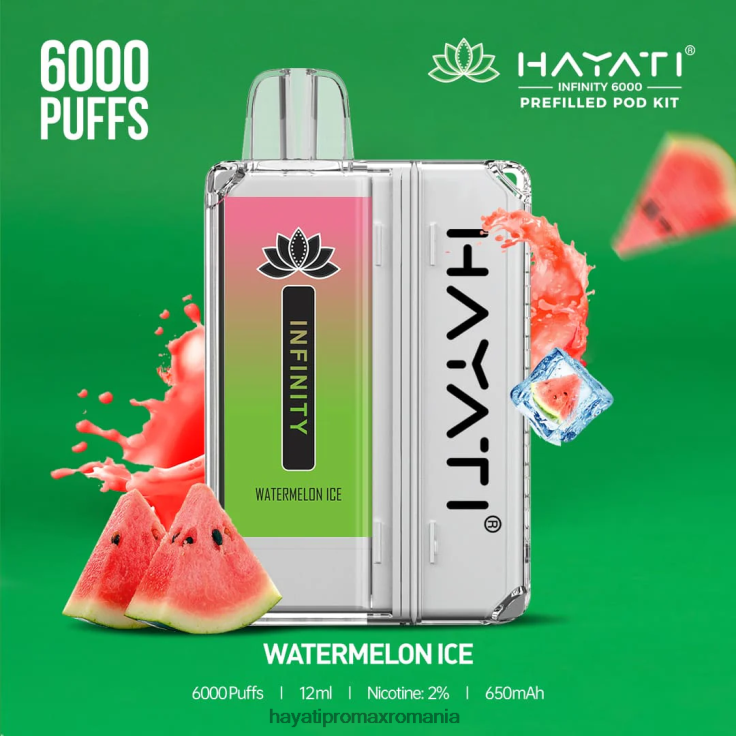 Hayati Infinity 6000 de truse de pod gheata de pepene verde RNR0R164 - Hayati Vapes Wholesale
