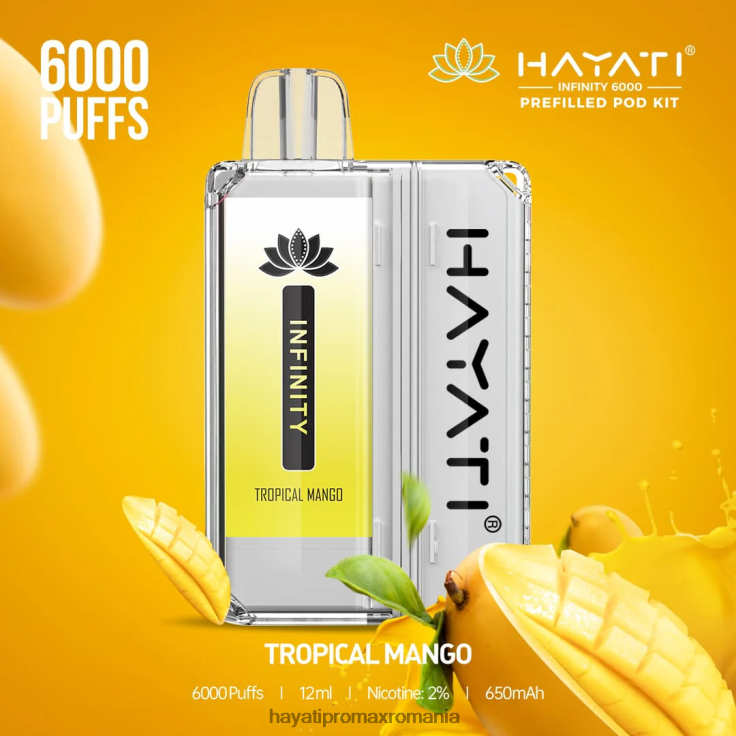 Hayati Infinity 6000 de truse de pod mango tropical RNR0R163 - Hayati Vape Company