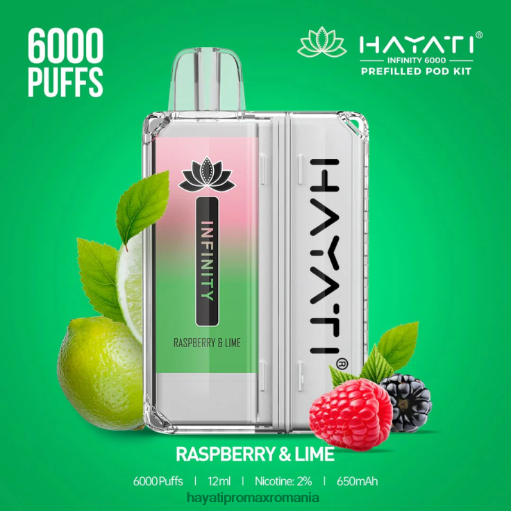 Hayati Infinity 6000 de truse de pod zmeura & lime RNR0R157 - Hayati Pro Max Romania
