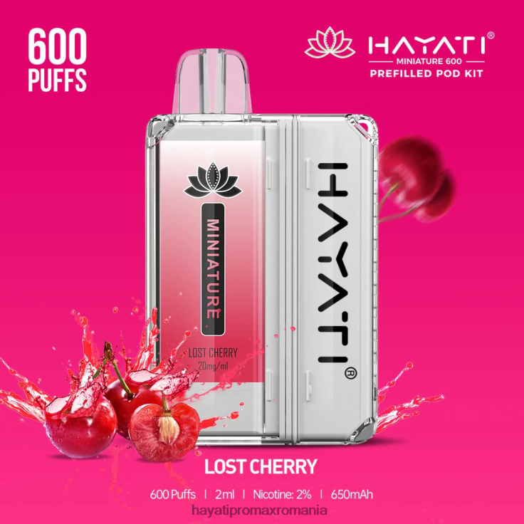 Hayati Miniature 600 de truse de pod cireș pierdut RNR0R40 - Hayati Vape Flavours